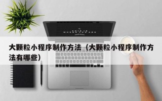 保定大颗粒小程序制作方法（大颗粒小程序制作方法有哪些）